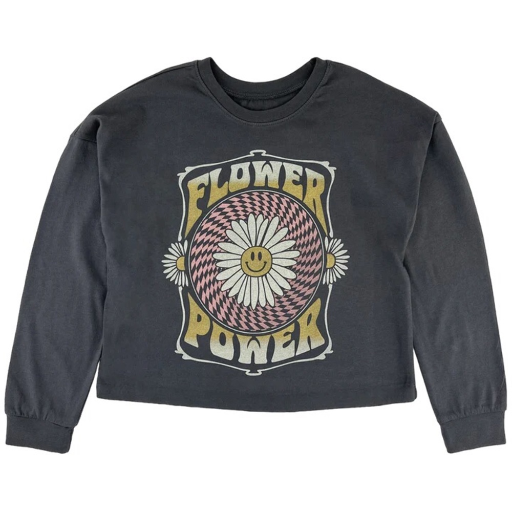 Tiny Whales Long Sleeve Flower Power Graphic Tee